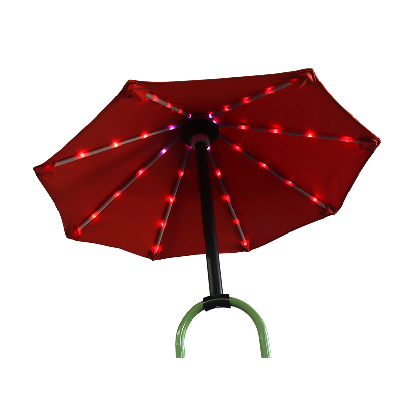 Scenic Garden With Solar Umbrella Outdoor Atmosphere Light