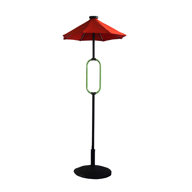 Scenic Garden With Solar Umbrella Outdoor Atmosphere Light