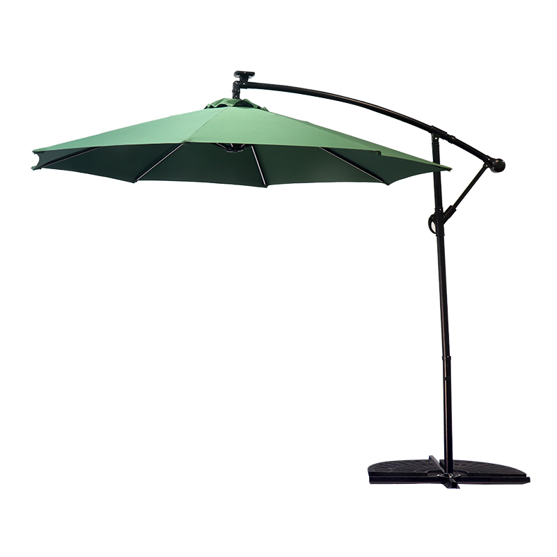 Terrace Outdoor Solar Light Strip Cantilever Banana Umbrella